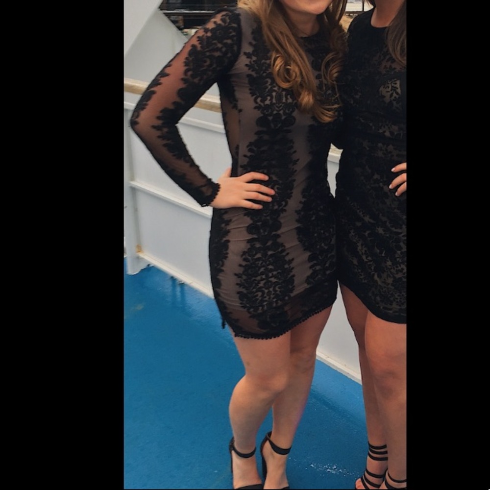 Oliviaceous Long Sleeve Embroidered Dress